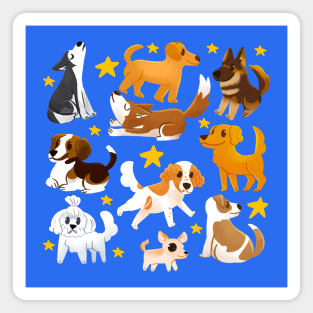 Dog With stars pattern Magnet